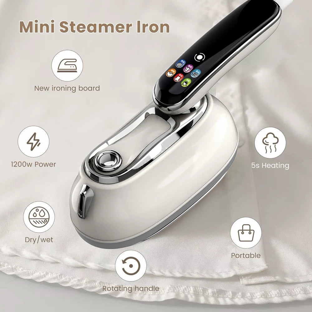 Portable Ironing Machine 2 in 1 Steamer-Iron for Clothes Ultra-Fast Heat-Up Smart Steams Iron Portable Ironing Machine for Home