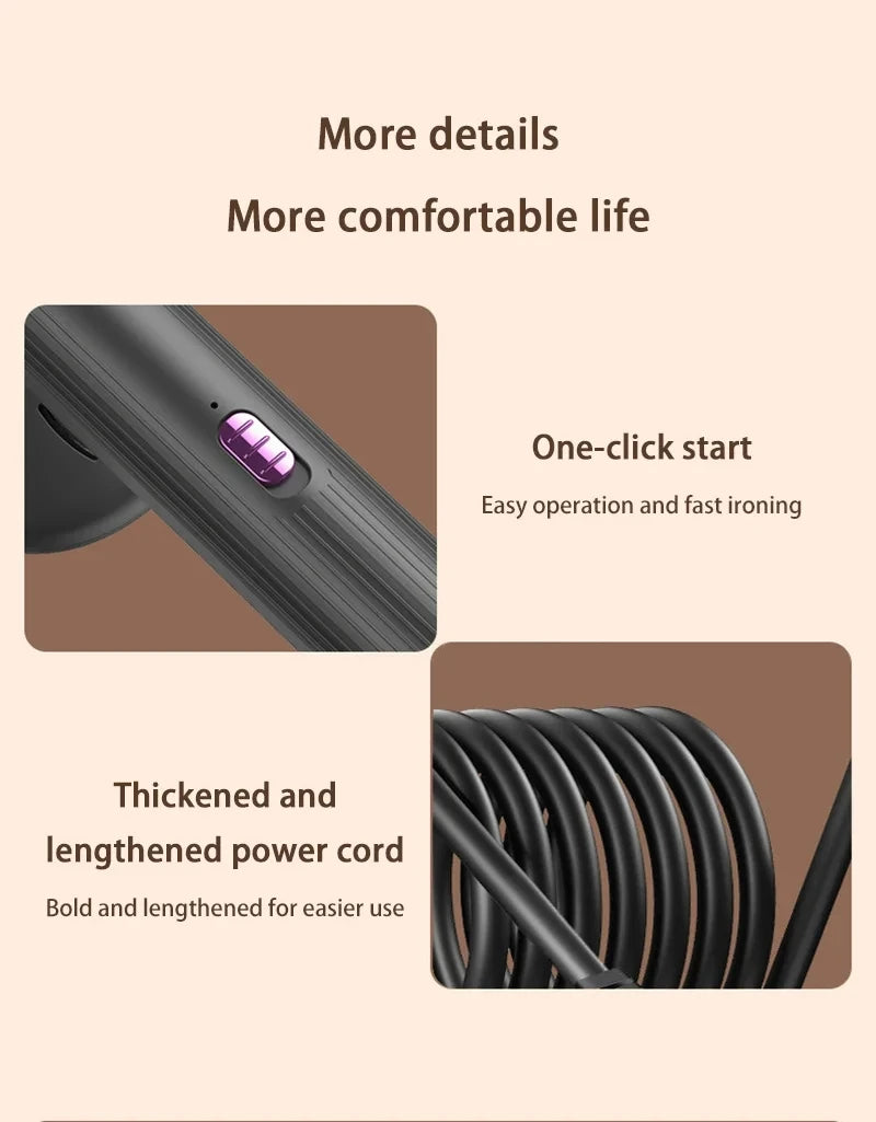 Handheld Steamer Iron USB Portable Mini for Clothes Fast Heating Travel Garment Fabric Press Machine with Handle Home Use