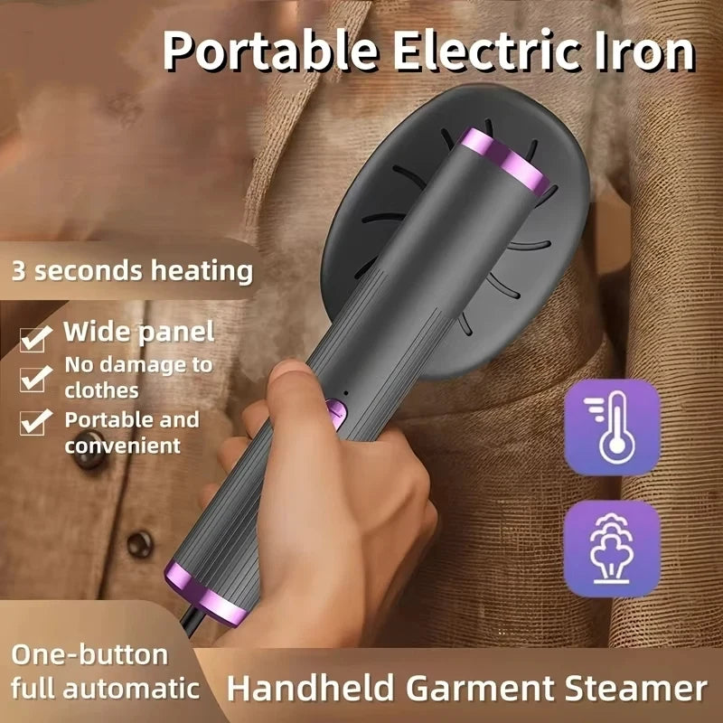 Handheld Steamer Iron USB Portable Mini for Clothes Fast Heating Travel Garment Fabric Press Machine with Handle Home Use