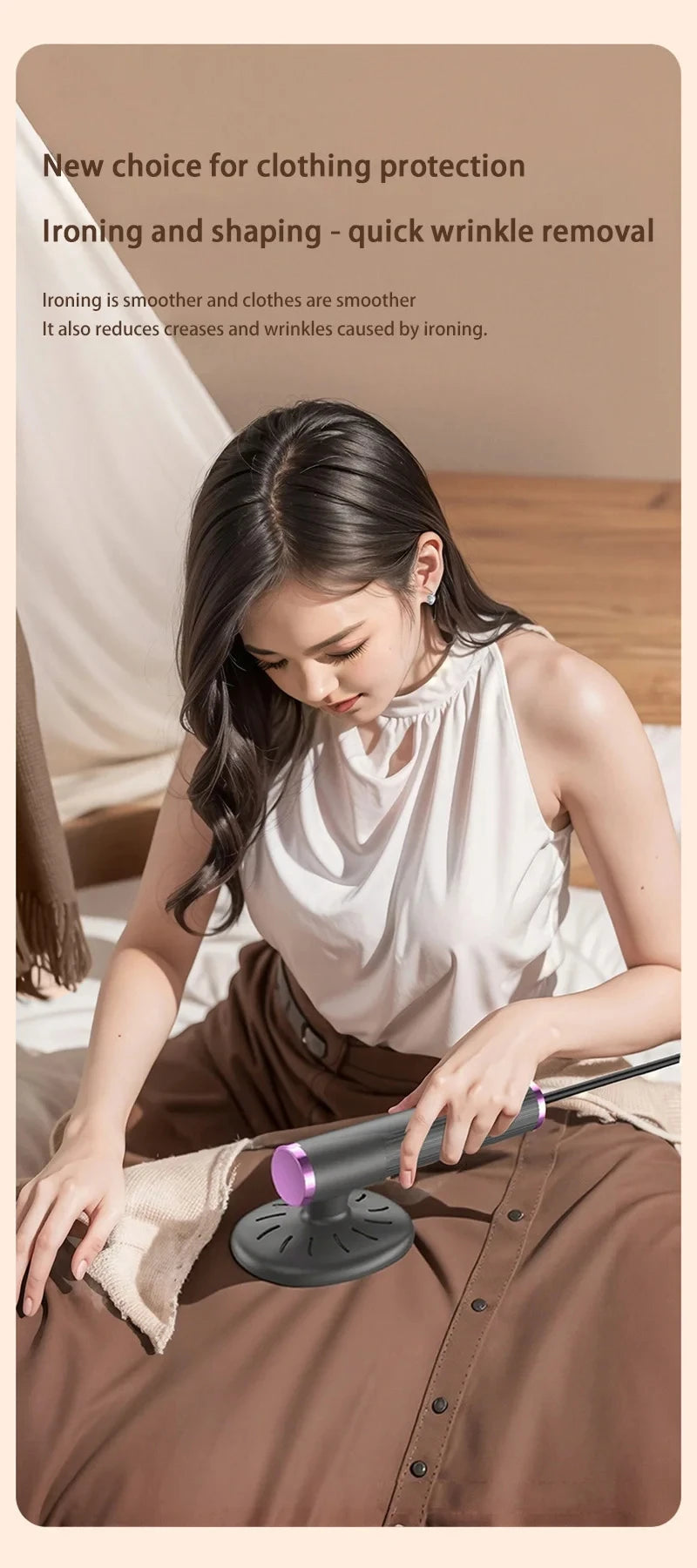 Handheld Steamer Iron USB Portable Mini for Clothes Fast Heating Travel Garment Fabric Press Machine with Handle Home Use