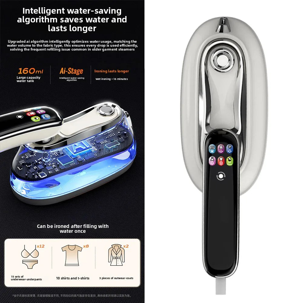 Portable Ironing Machine 2 in 1 Steamer-Iron for Clothes Ultra-Fast Heat-Up Smart Steams Iron Portable Ironing Machine for Home