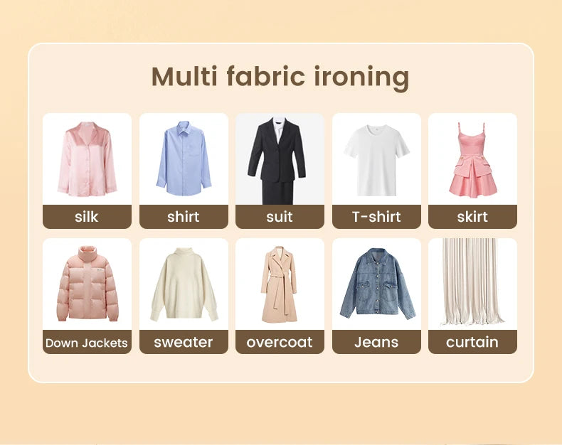 Foldable Ironing Machine 1500W Fast-Heat Garment Steamer Household Electric Fabric Steamer for Home Travel Handheld Steam Iron