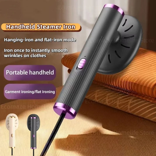 Handheld Steamer Iron USB Portable Mini for Clothes Fast Heating Travel Garment Fabric Press Machine with Handle Home Use