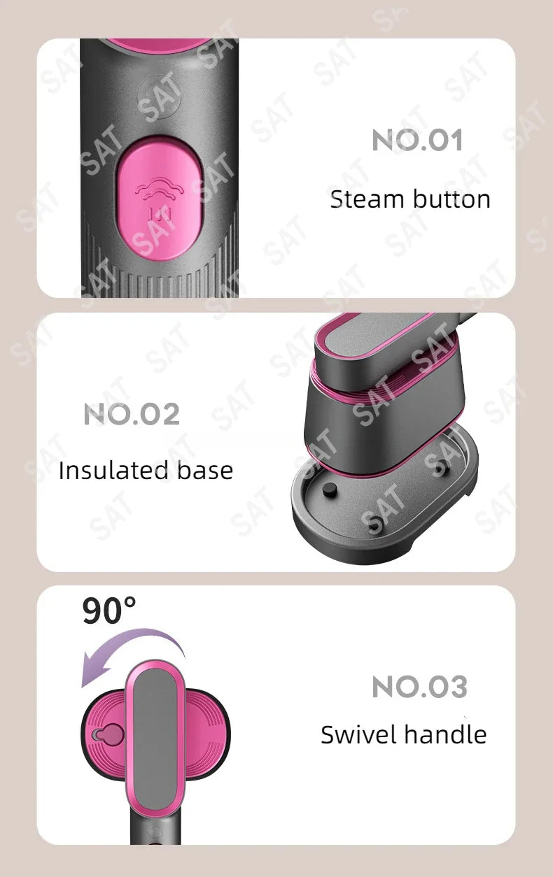 -1000W 2-in-1 Dry Steam Iron And Garment Steamer Electric Handheld For Home And Travel Use US UK Plug