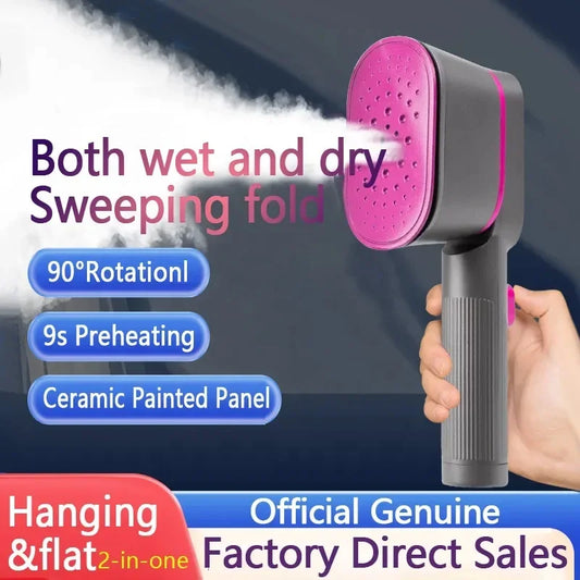 -1000W 2-in-1 Dry Steam Iron And Garment Steamer Electric Handheld For Home And Travel Use US UK Plug